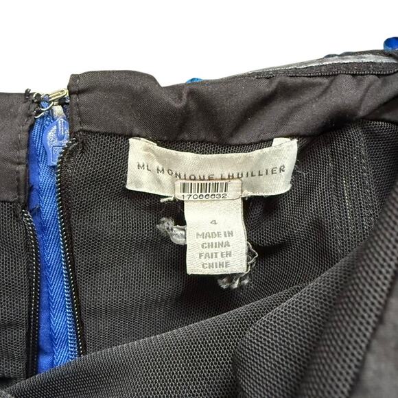 ML Monique Lhuillier Strapless Mira Sequins Dress in Blue, Size US 4 - Picture 6 of 8